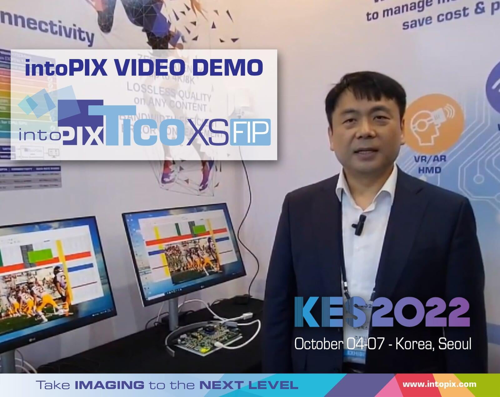 KES2022的韩国视频演示 :介绍用于无线传输的新型intoPIX TicoXS FIP